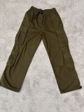 New Look Olive Green Cargo Trousers with Utility Pockets size 6